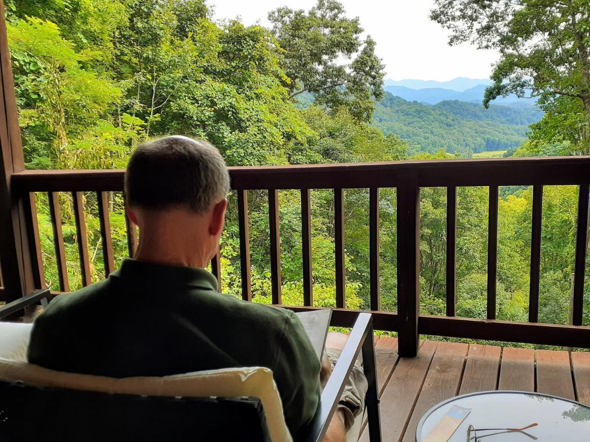 Treetops Cabin Easy To Asheville With Fast Wifi And Great View Swiss Exterior foto